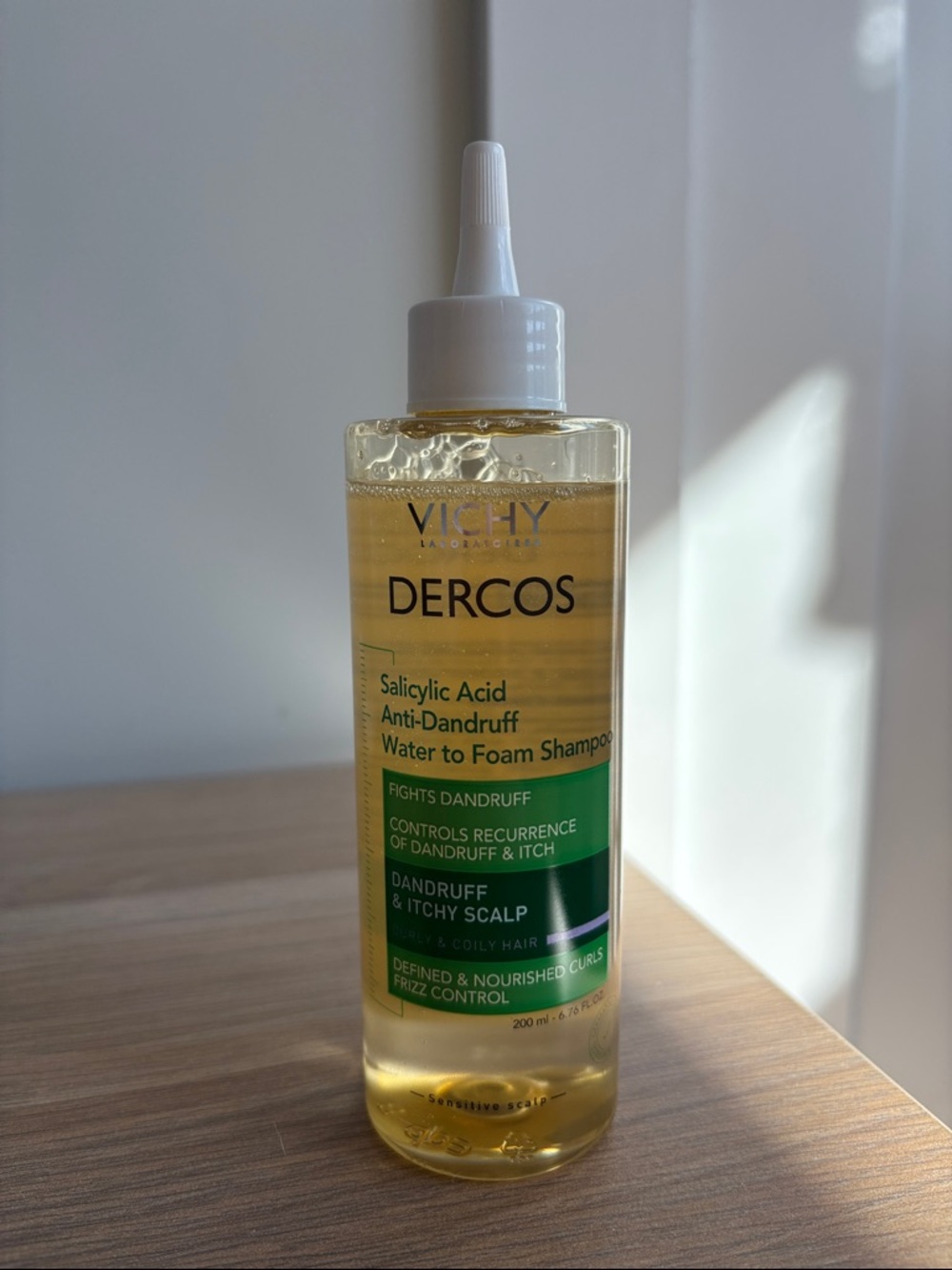 Vichy Dercos Salicylic Acid Anti-Dandruff Water to Foam Shampoo - Yellow/Green